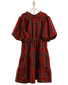 SHOP THE MINT  RED  PLAID  DRESS WITH BUBBLE HEM