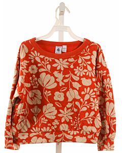 PETIT BATEAU  ORANGE  FLORAL  PULLOVER