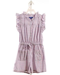 MAISON ME  MULTI-COLOR  WINDOWPANE  ROMPER WITH RUFFLE