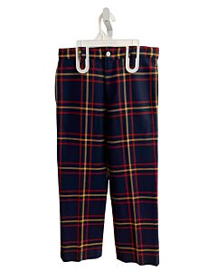 PAPO D'ANJO  BLUE  PLAID  PANTS