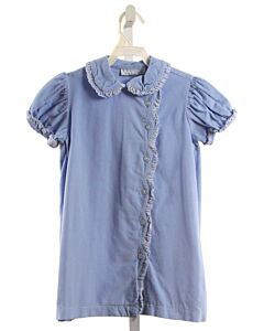 CHARLOTTE PROPER  BLUE CORDUROY   DRESS WITH RUFFLE