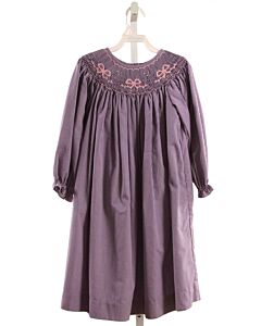 STITCHY FISH  PURPLE  GINGHAM SMOCKED DRESS