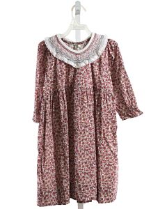 BAYBALA  MAROON  FLORAL  DRESS WITH RUFFLE