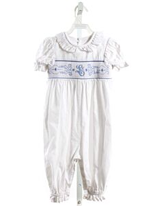 BEAUX ET BELLES  WHITE CORDUROY  SMOCKED ROMPER