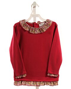 LILY ROSE  HOT PINK  FLORAL  SWEATER WITH RUFFLE