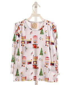 THE BEAUFORT BONNET COMPANY  WHITE  PRINT  KNIT LS SHIRT