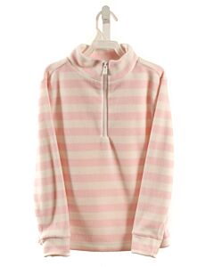 DUDLEY STEPHENS  LT PINK FLEECE STRIPED  PULLOVER