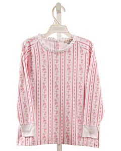 THE BEAUFORT BONNET COMPANY  PINK  FLORAL  PULLOVER WITH RUFFLE