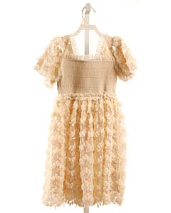IVY CITY CO  IVORY TULLE  SMOCKED PARTY DRESS