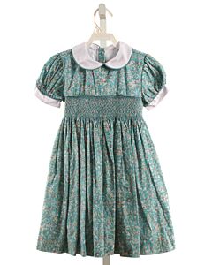BELLA BLISS  AQUA  FLORAL SMOCKED DRESS