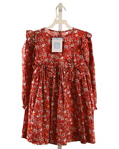 BELLA BLISS  RED  FLORAL  DRESS WITH BOW