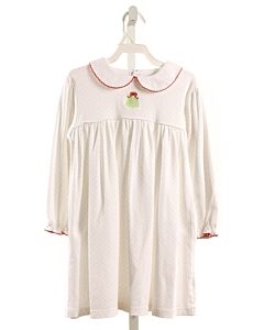 EYELET & IVY  LT GREEN  POLKA DOT EMBROIDERED KNIT DRESS WITH PICOT STITCHING