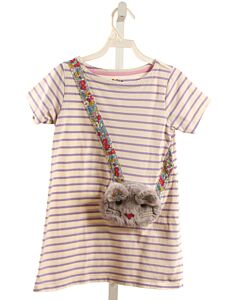MINI BODEN  LAVENDER  STRIPED APPLIQUED KNIT SS SHIRT
