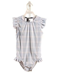 MINNOW  LT BLUE  PLAID  1-PIECE SWIMSUIT