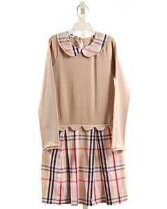 BELLA BLISS  BROWN  PLAID  KNIT DRESS