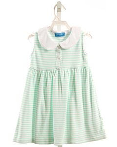 J. BAILEY  GREEN  STRIPED  KNIT DRESS WITH PICOT STITCHING