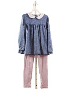 EYELET & IVY  PURPLE KNIT FLORAL  2-PIECE OUTFIT WITH PICOT STITCHING
