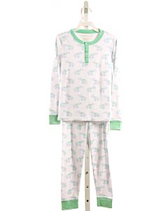 THE BEAUFORT BONNET COMPANY  GREEN KNIT  PRINTED DESIGN LOUNGEWEAR