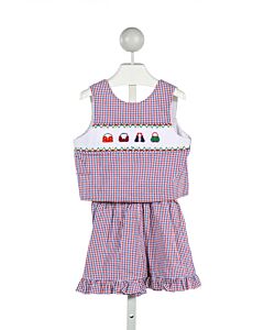 WISH UPON A STAR  MULTI-COLOR  GINGHAM  2-PIECE OUTFIT WITH RUFFLE