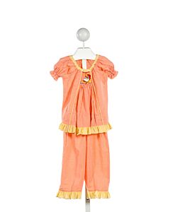 WISH UPON A STAR  ORANGE  GINGHAM  2-PIECE OUTFIT WITH RUFFLE