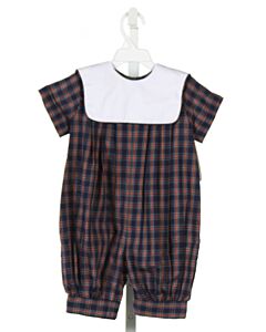 WISH UPON A STAR  BLUE  PLAID  ROMPER 