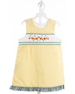 WISH UPON A STAR  YELLOW  GINGHAM SMOCKED DRESS WITH RUFFLE