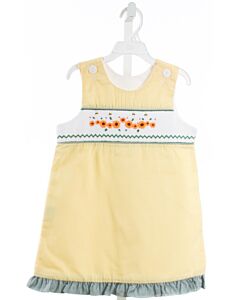 WISH UPON A STAR  YELLOW  GINGHAM SMOCKED DRESS WITH RUFFLE