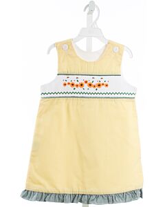 WISH UPON A STAR  YELLOW  GINGHAM SMOCKED DRESS WITH RUFFLE