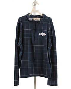 HANNAH KATE  NAVY  WINDOWPANE APPLIQUED PULLOVER