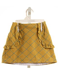 BELLA BLISS  MUSTARD  PLAID  SKIRT