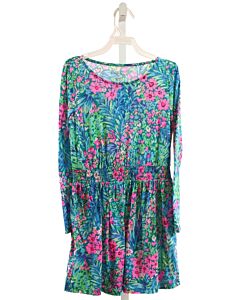 LILLY PULITZER  BLUE  FLORAL  KNIT DRESS