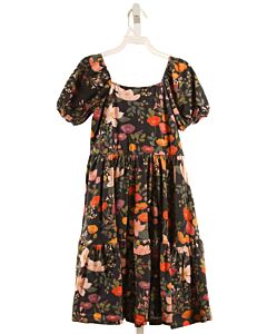 ALICE + AMES  BLACK  FLORAL  KNIT DRESS