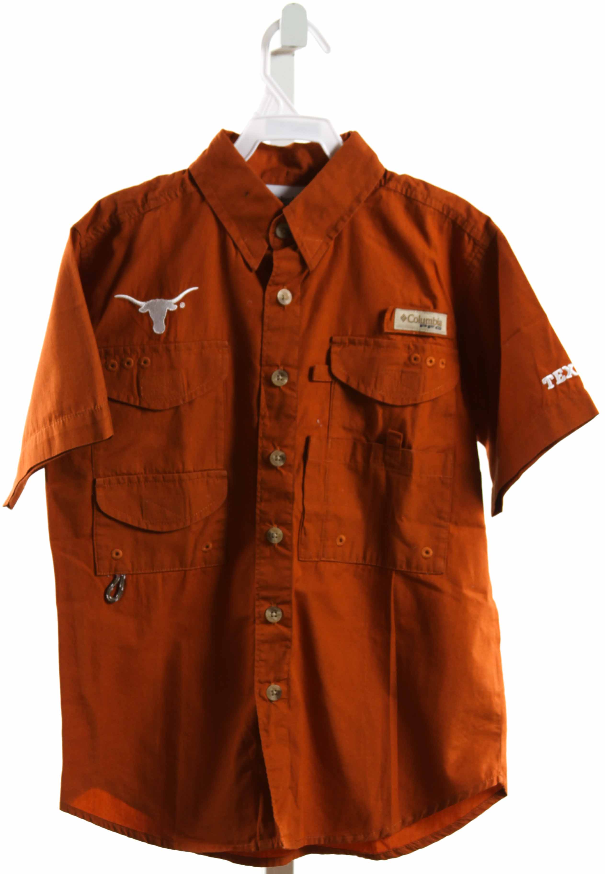COLUMBIA BROWN SHIRT-SS